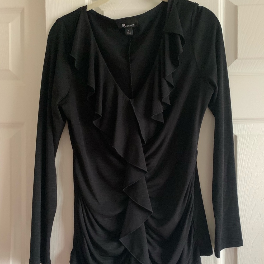 AB Studio Ruffled Front Top